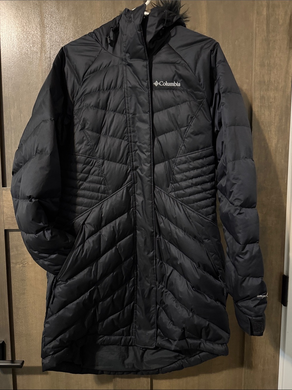 Columbia Black Quilted Hooded Puffer Coat